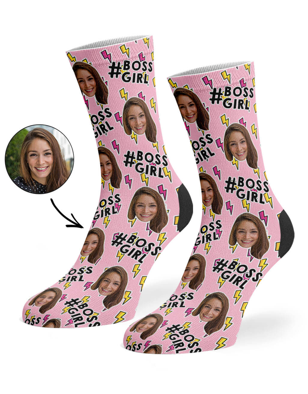 Baby Pink Boss Girl Socks