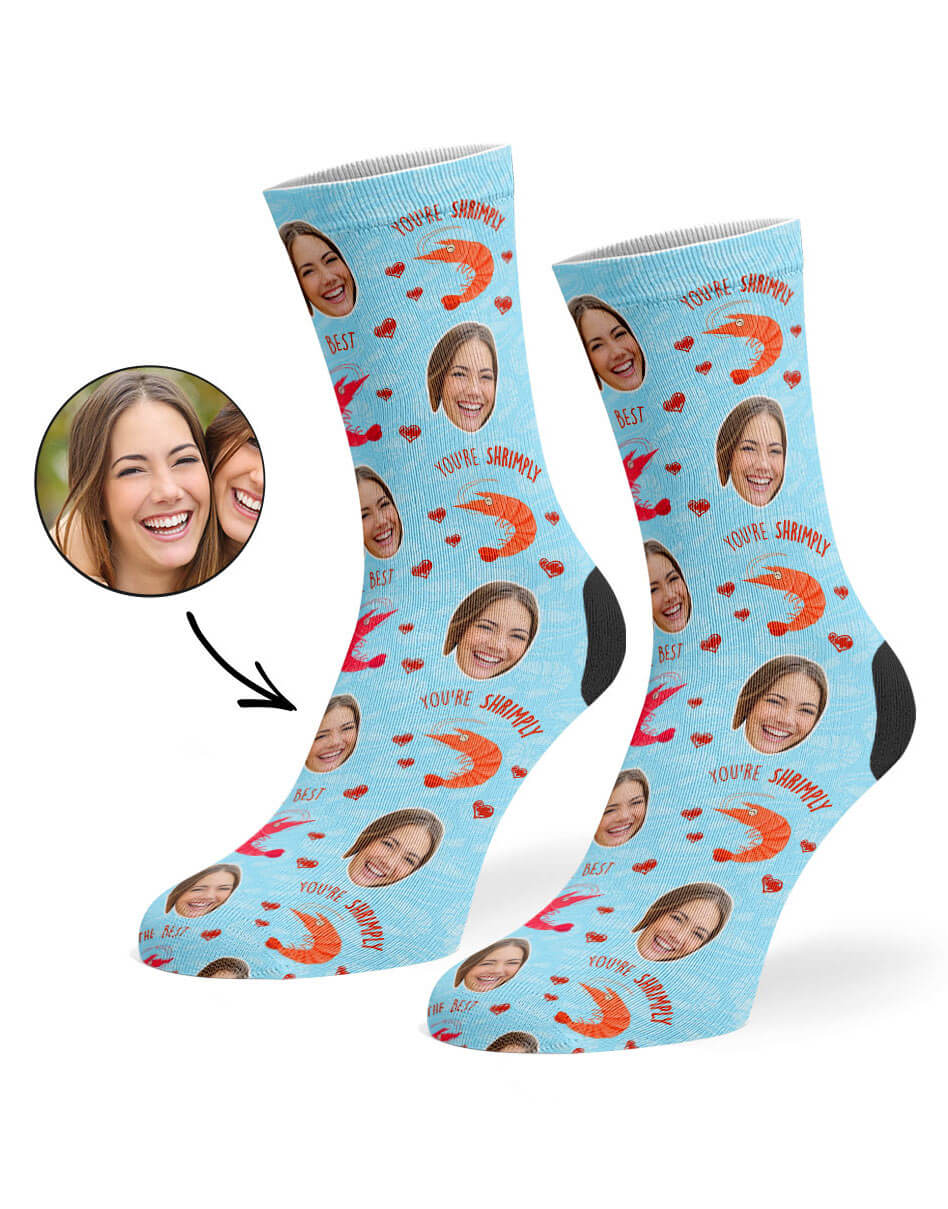 Shrimply The Best Face Socks