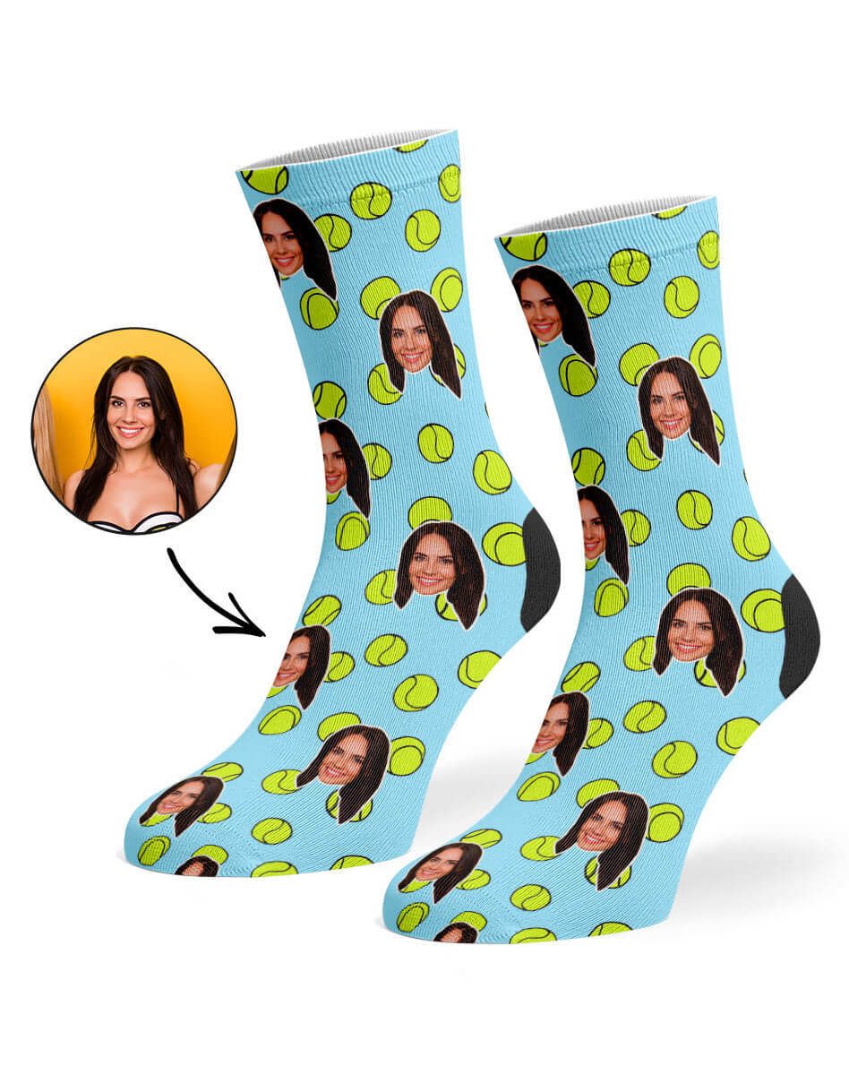 Personalised Tennis Balls Face Socks