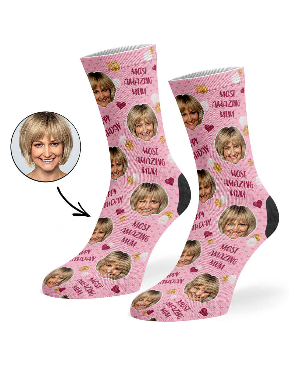 Amazing Mum Birthday Personalised Socks