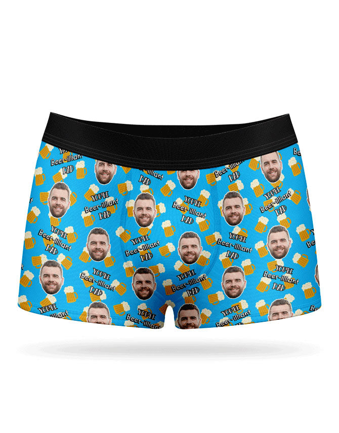 Unique Beer-illiant Dad Boxers