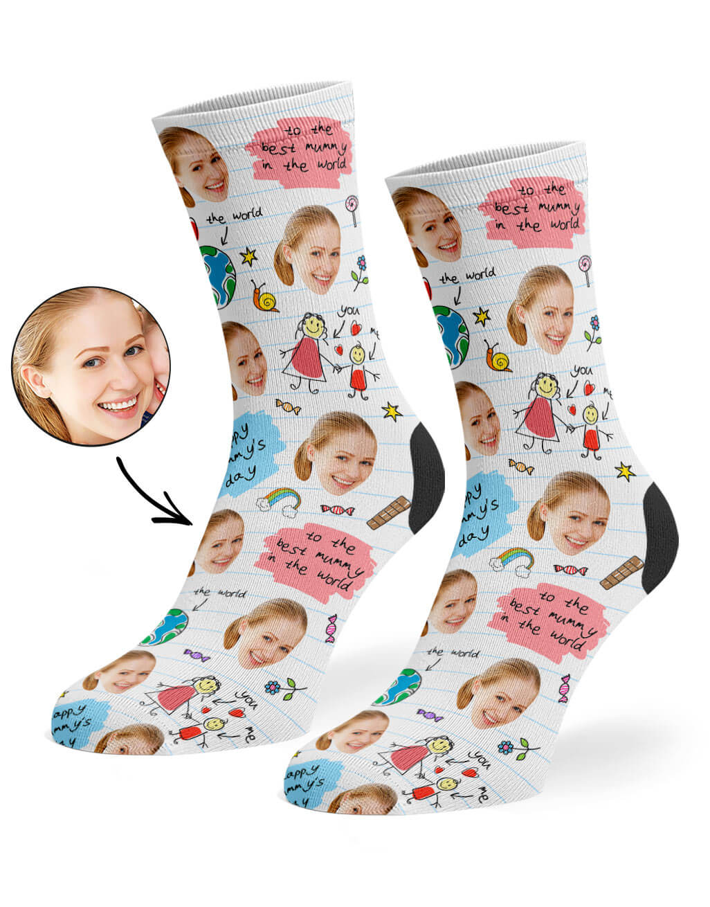 Personalised Best Mummy In The World Socks