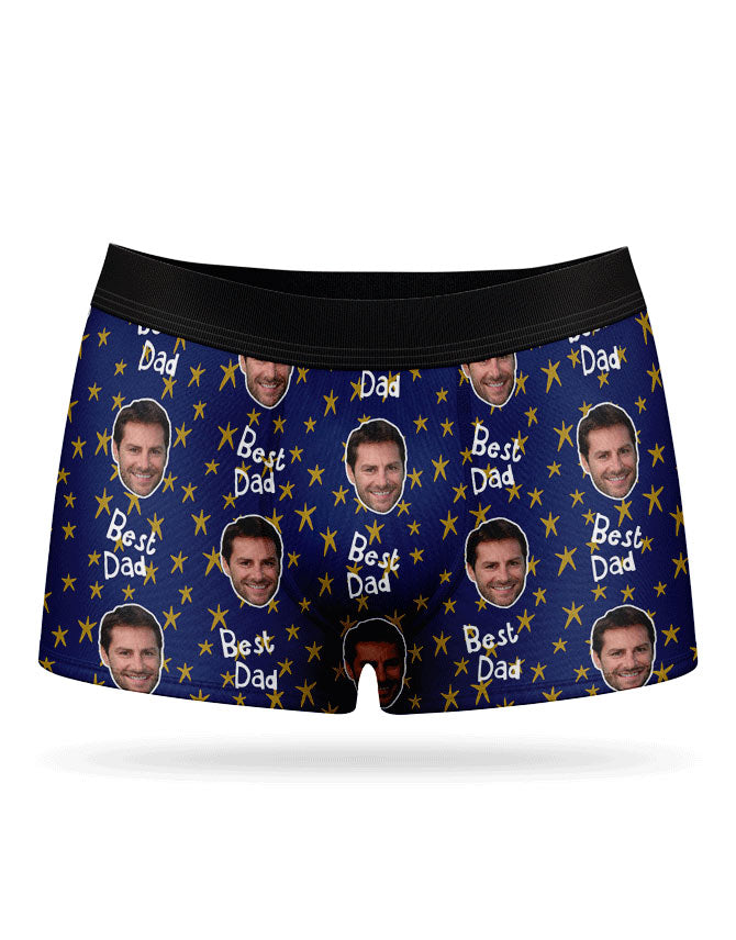 Best Star Dad Photo Boxers