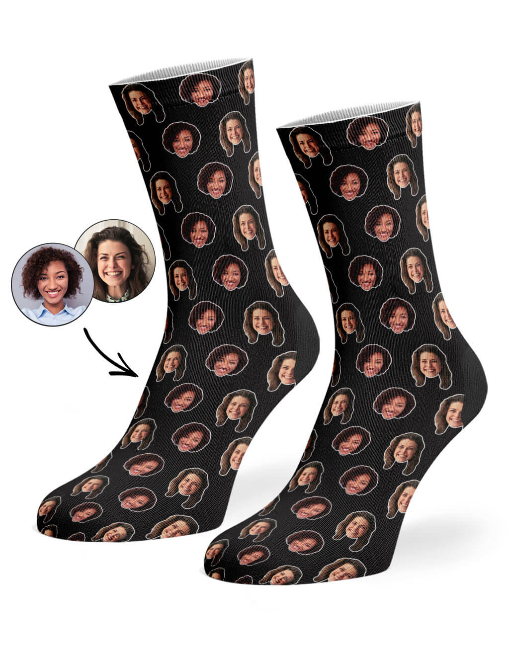 Best Friend Face Pattern Socks Gift