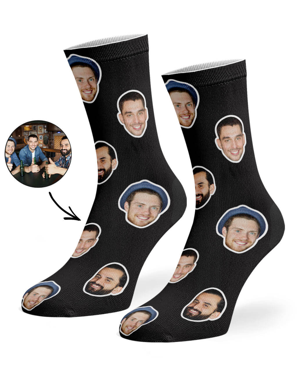 Custom Best Friend Face Socks