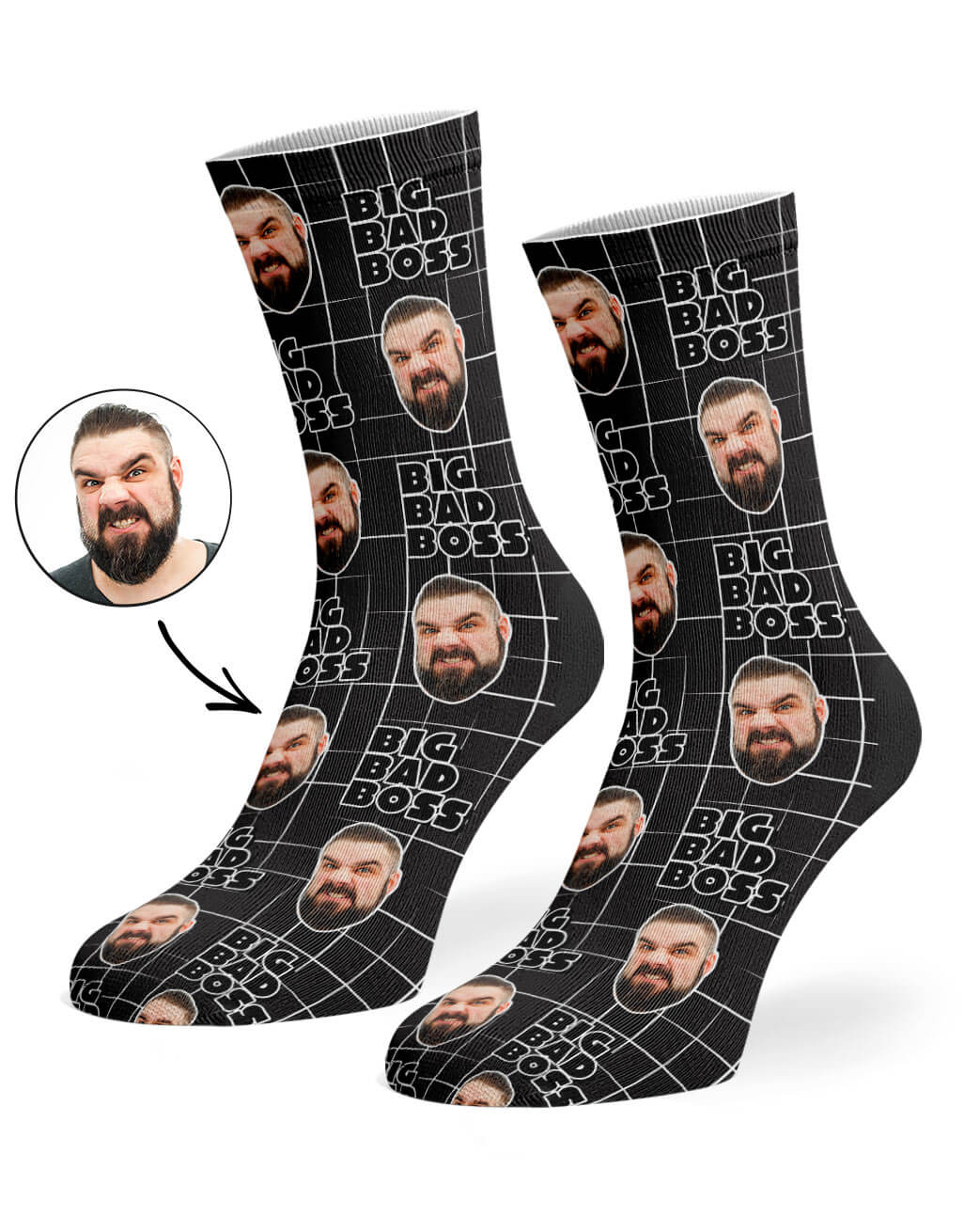 Big Bad Boss Photo Socks