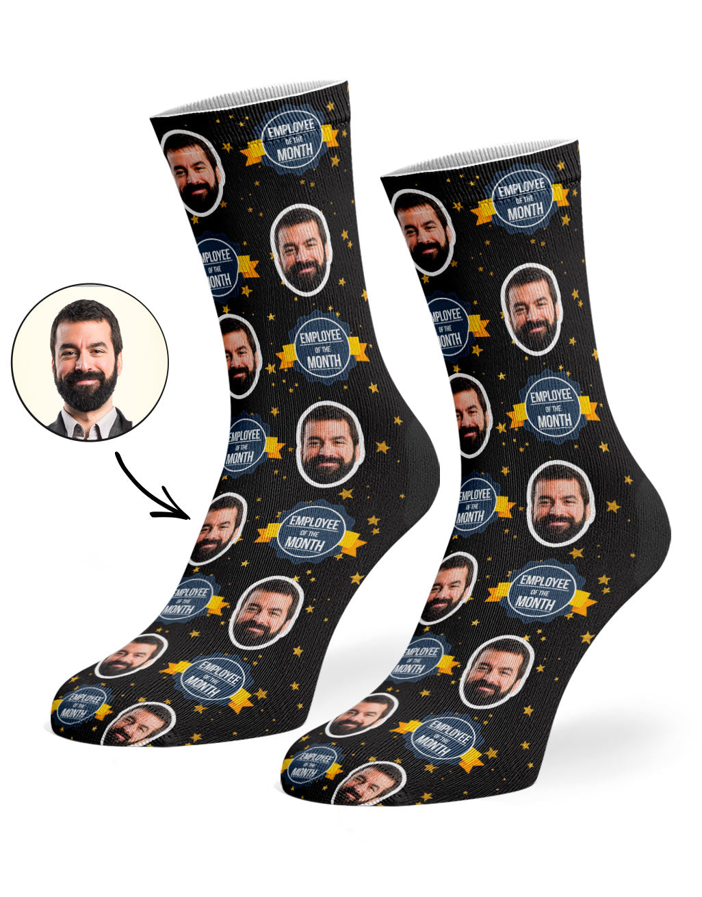 Employee Of The Month Photo Socks