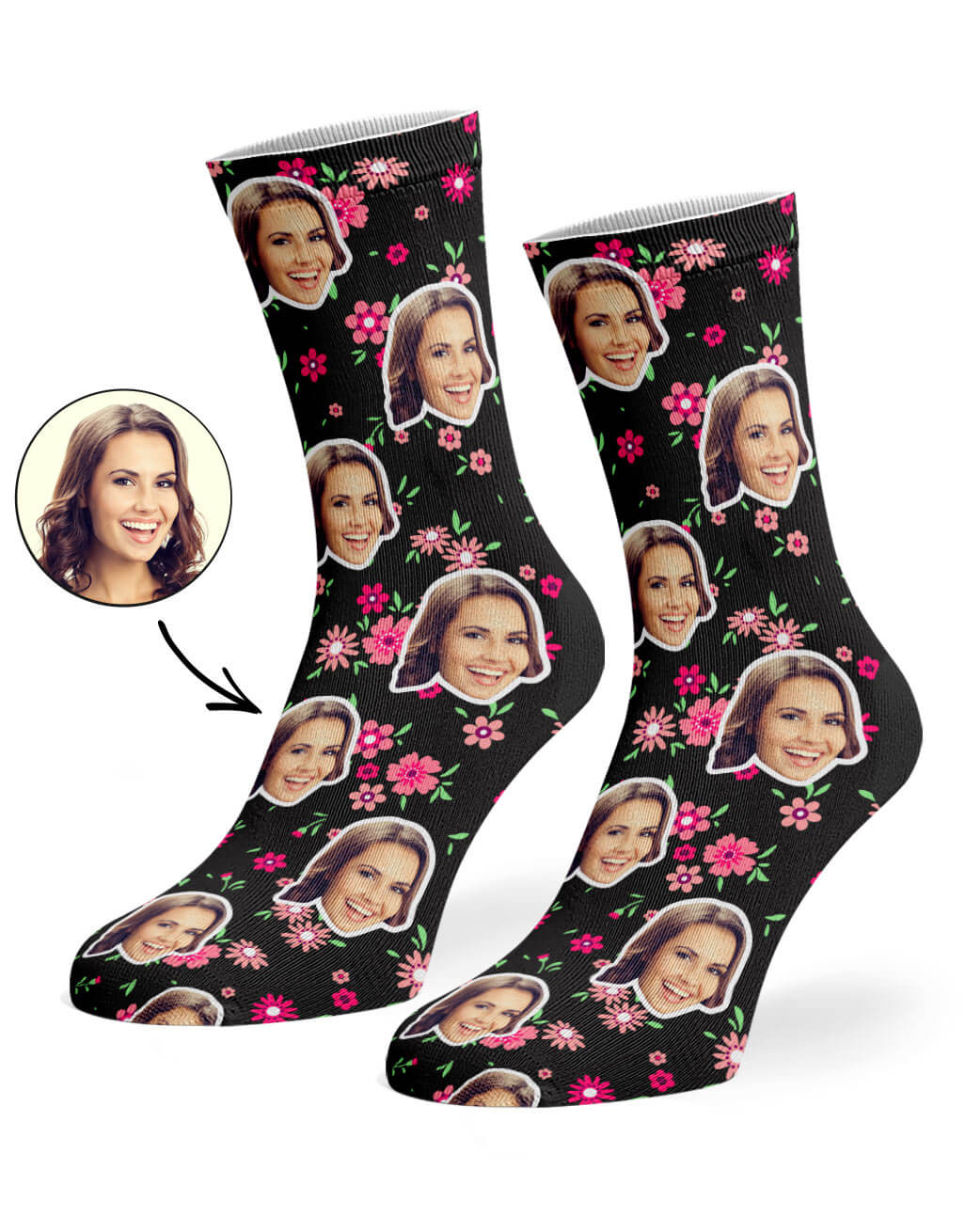 Personalised Flower Socks