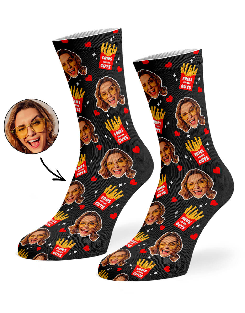 Unique Fries Before Guys Socks