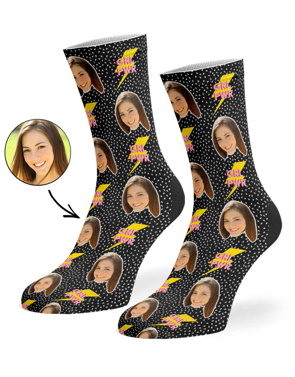 Girl Power Photo Socks