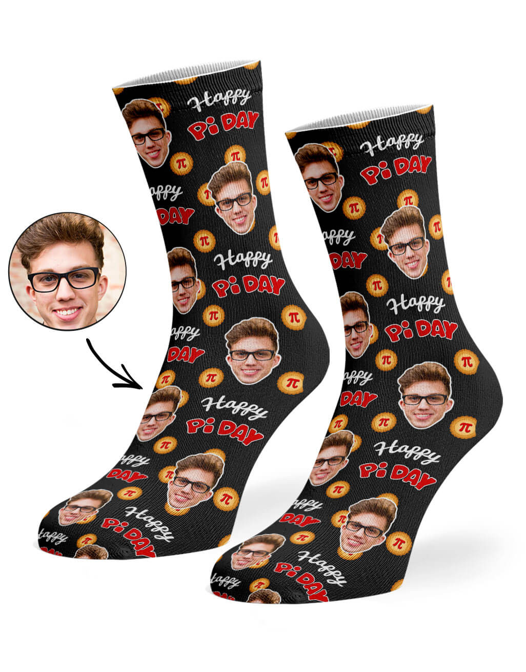 Personalised Happy Pi Day Socks