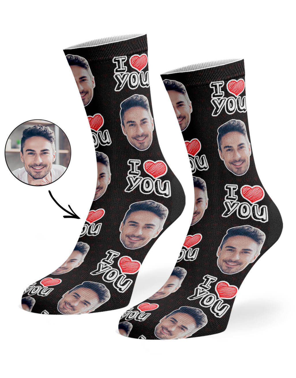 Custom I Heart You Socks