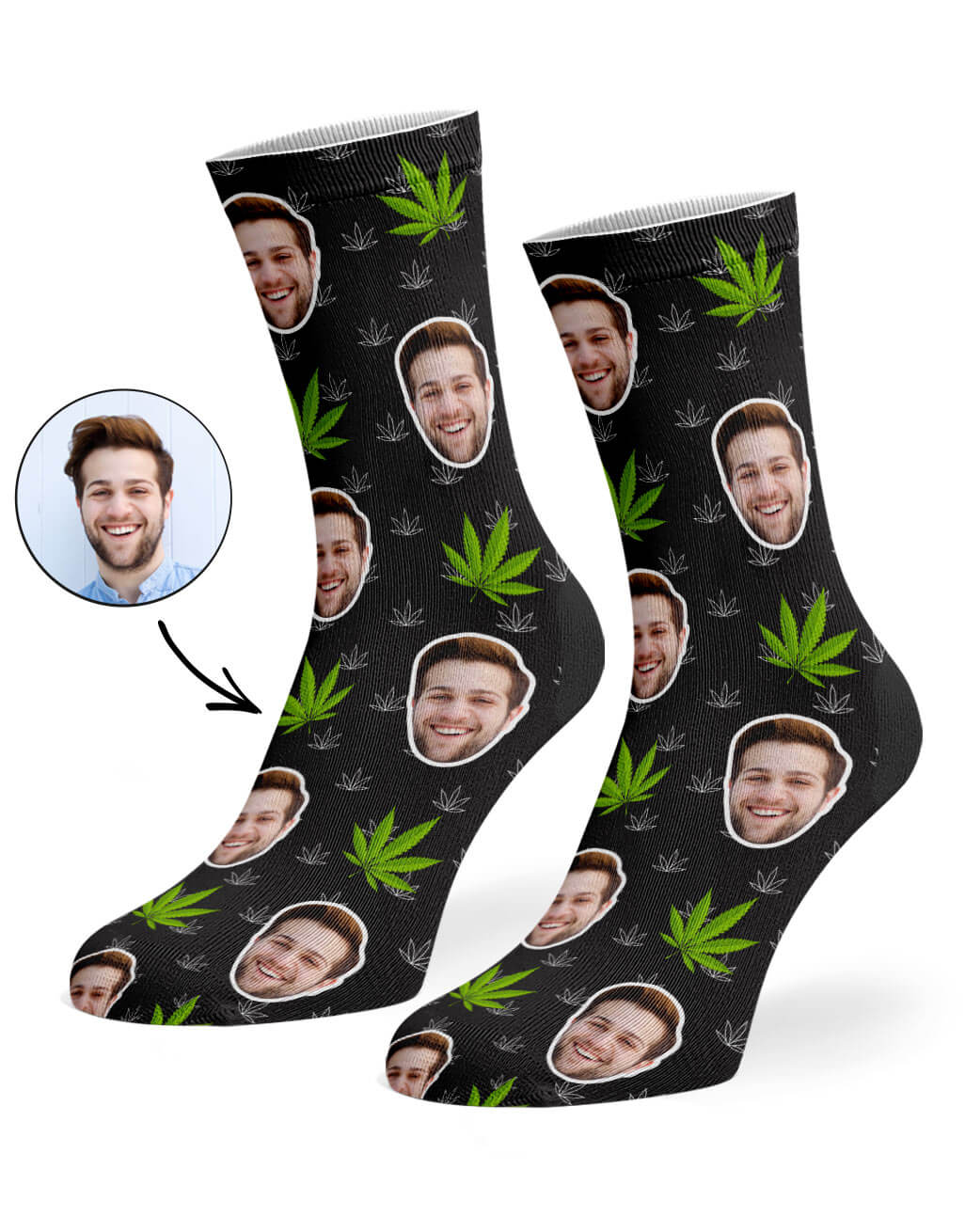 Marijuana Face Socks