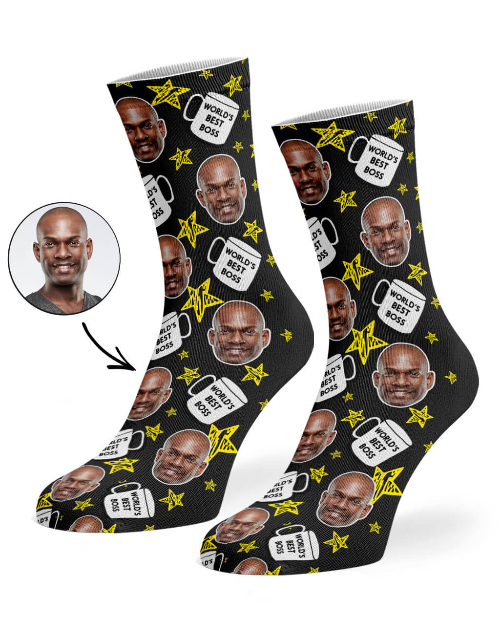 World's Best Boss Face Socks