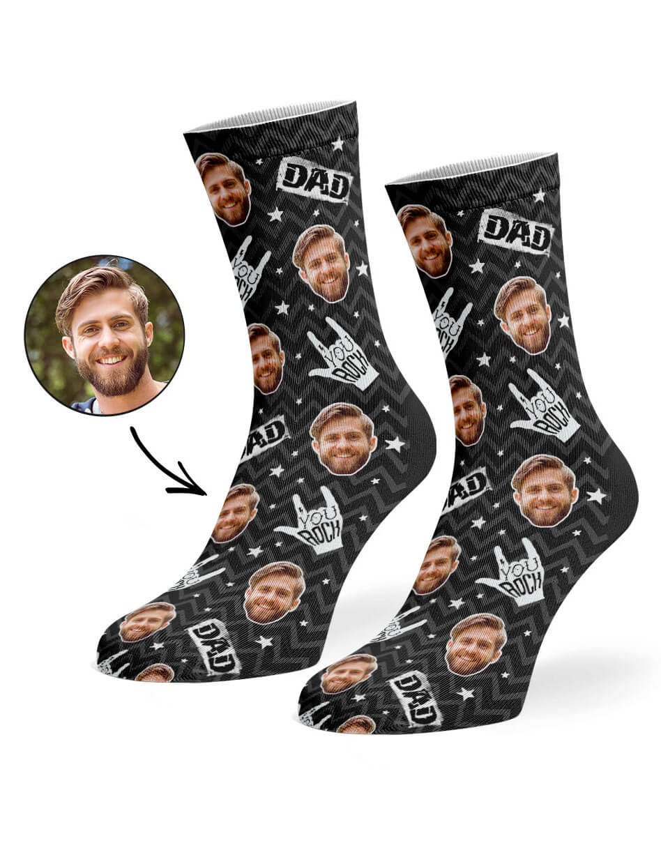 You Rock Dad Personalised Socks