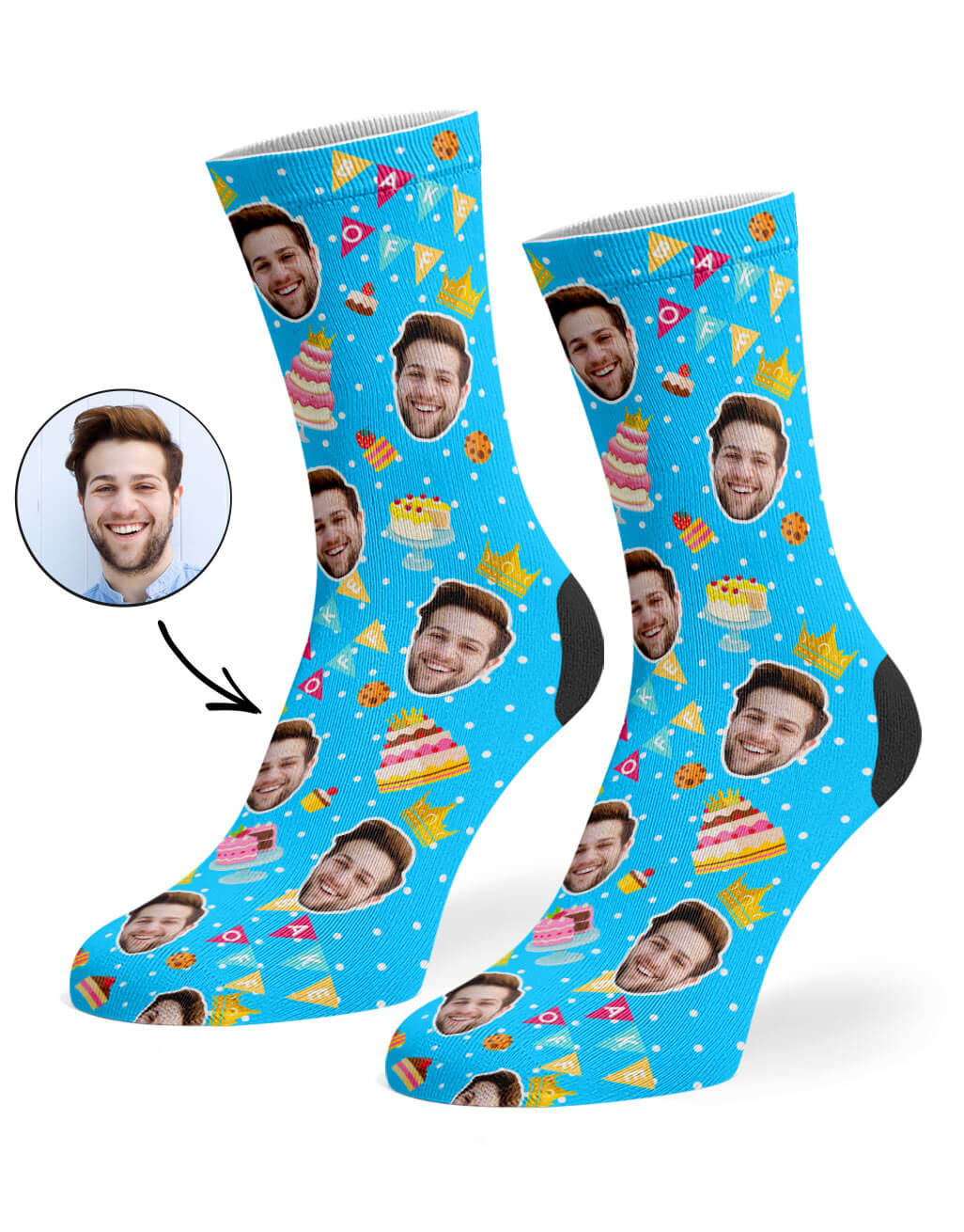 Custom Photo Bake Off King Socks