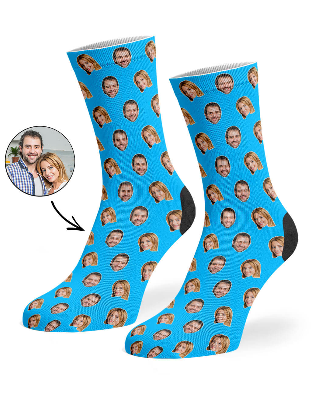 Unique Couples Face Pattern Socks