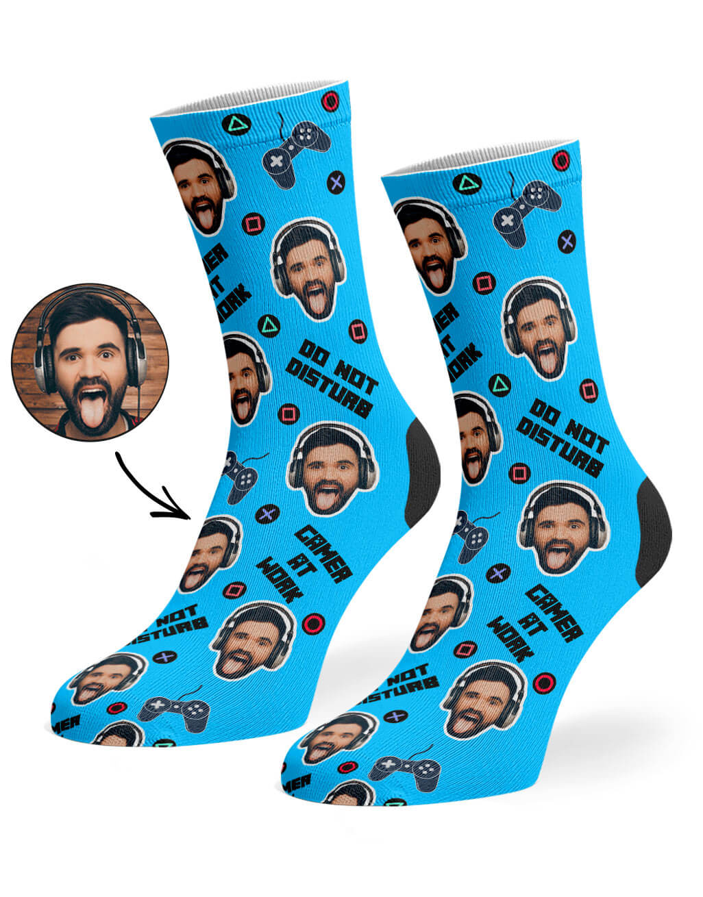 Unique Gamer Face Socks