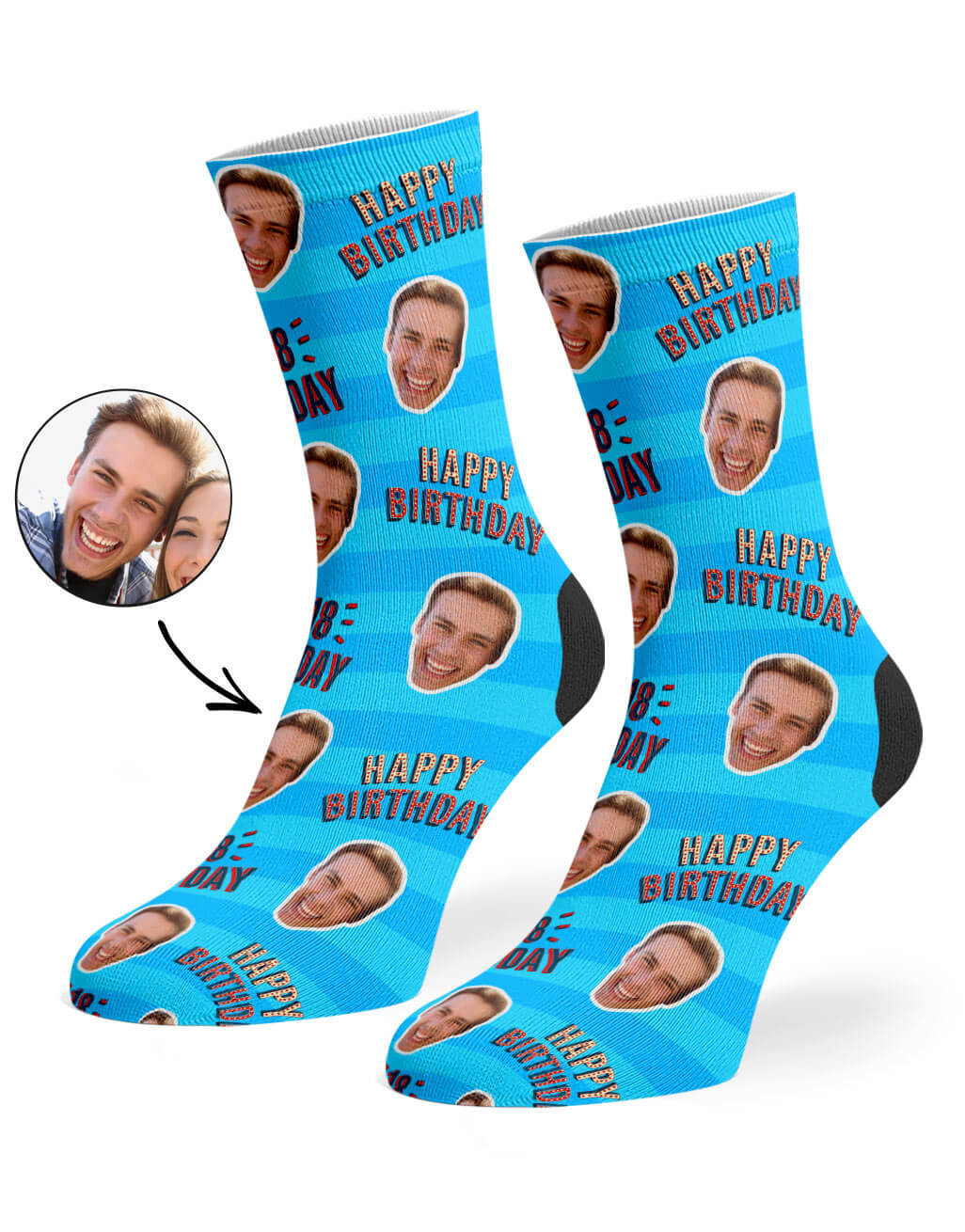 Personalised Happy 18th Birthday Socks