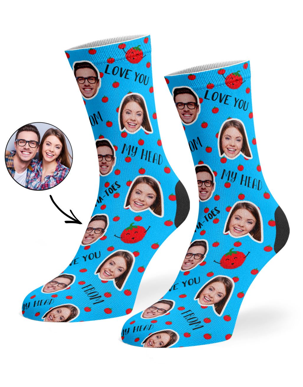 Head To-Ma-Toes Photo Socks