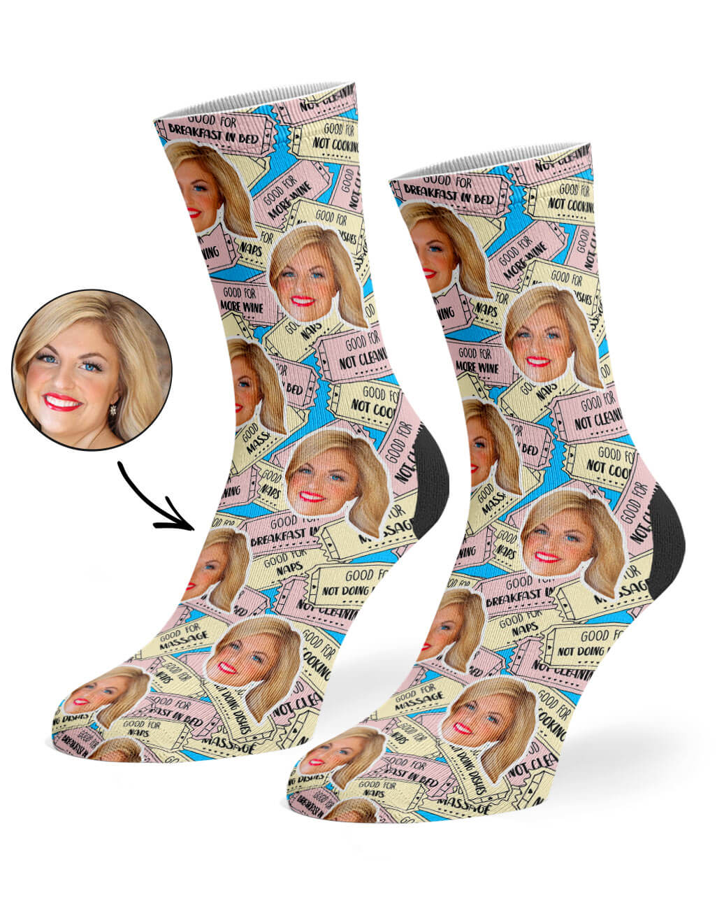 Mother's Day Coupon Photo Socks