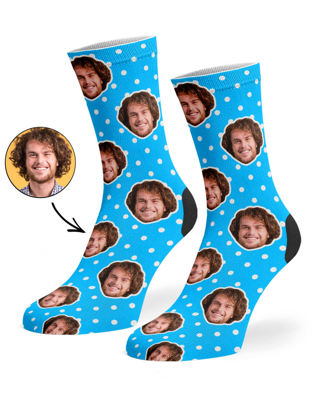 Spotty Face Socks Gift