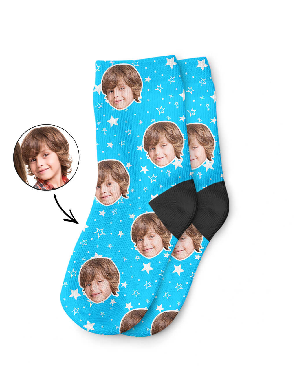 Blue Star Pattern Kids Socks