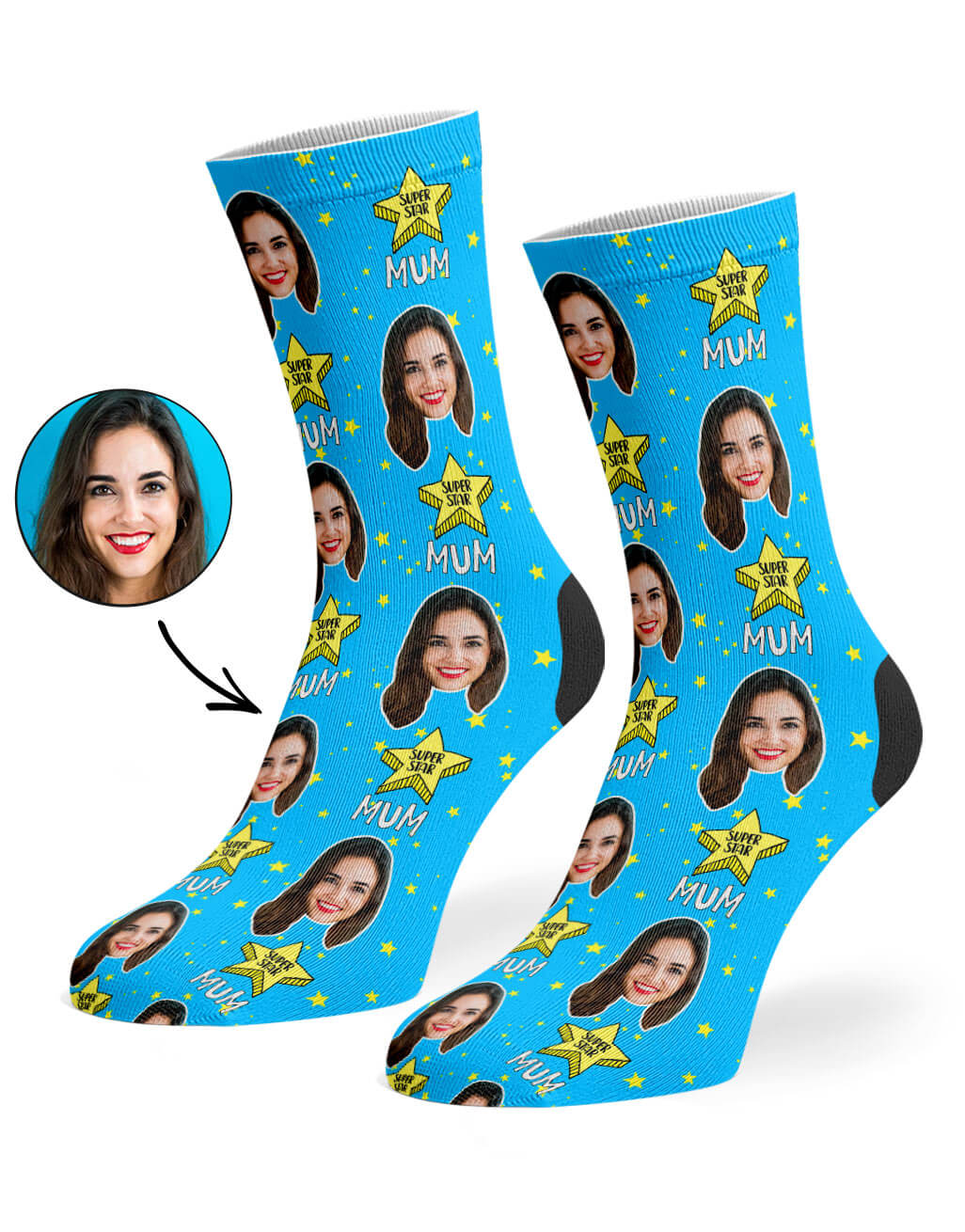 Super Star Mum Mothers Day Socks