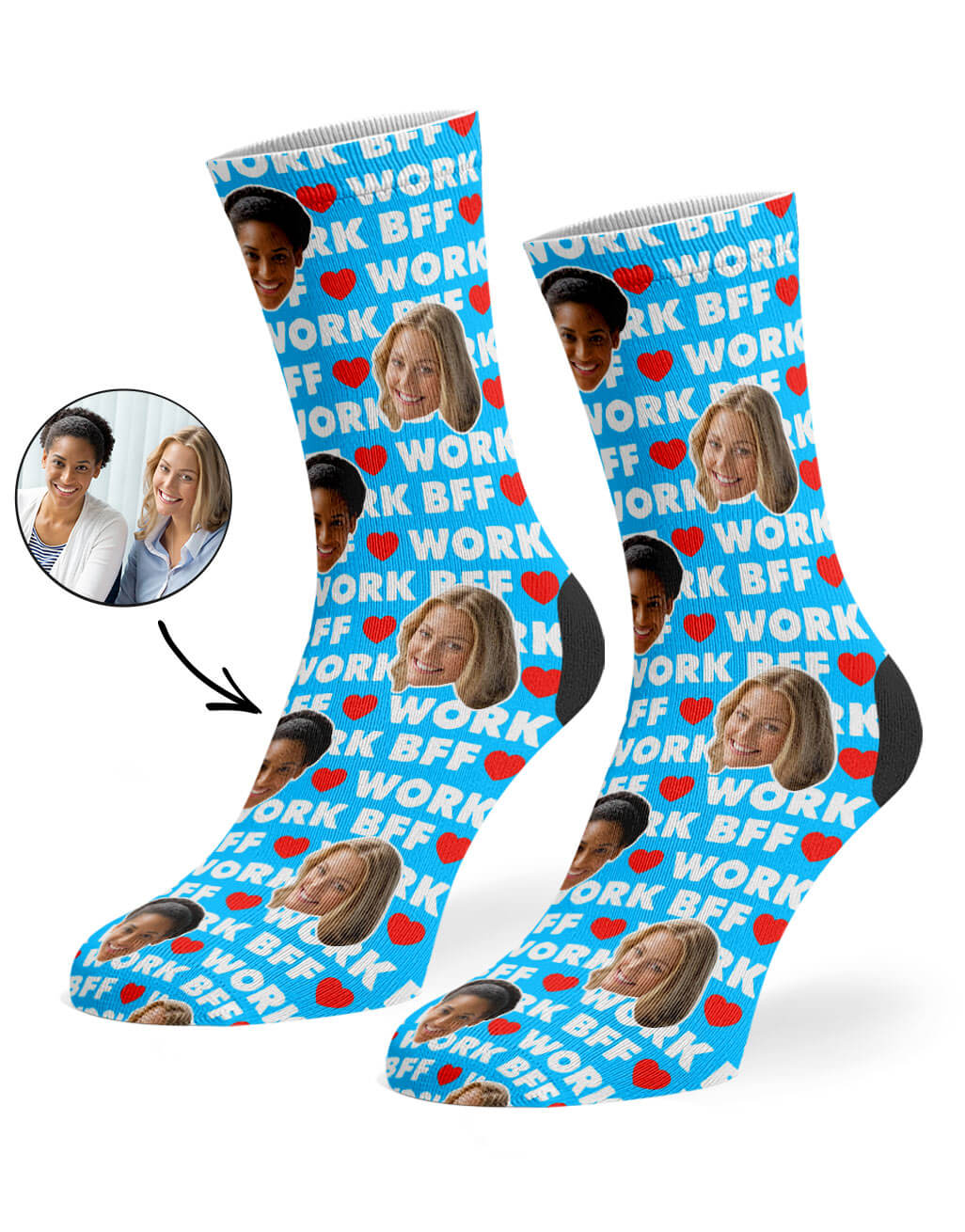 Work BFF Photo Socks