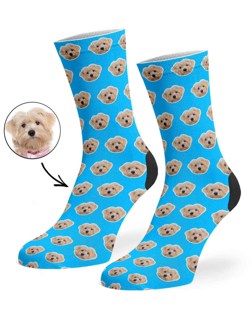 My Dog Pattern Photo Socks