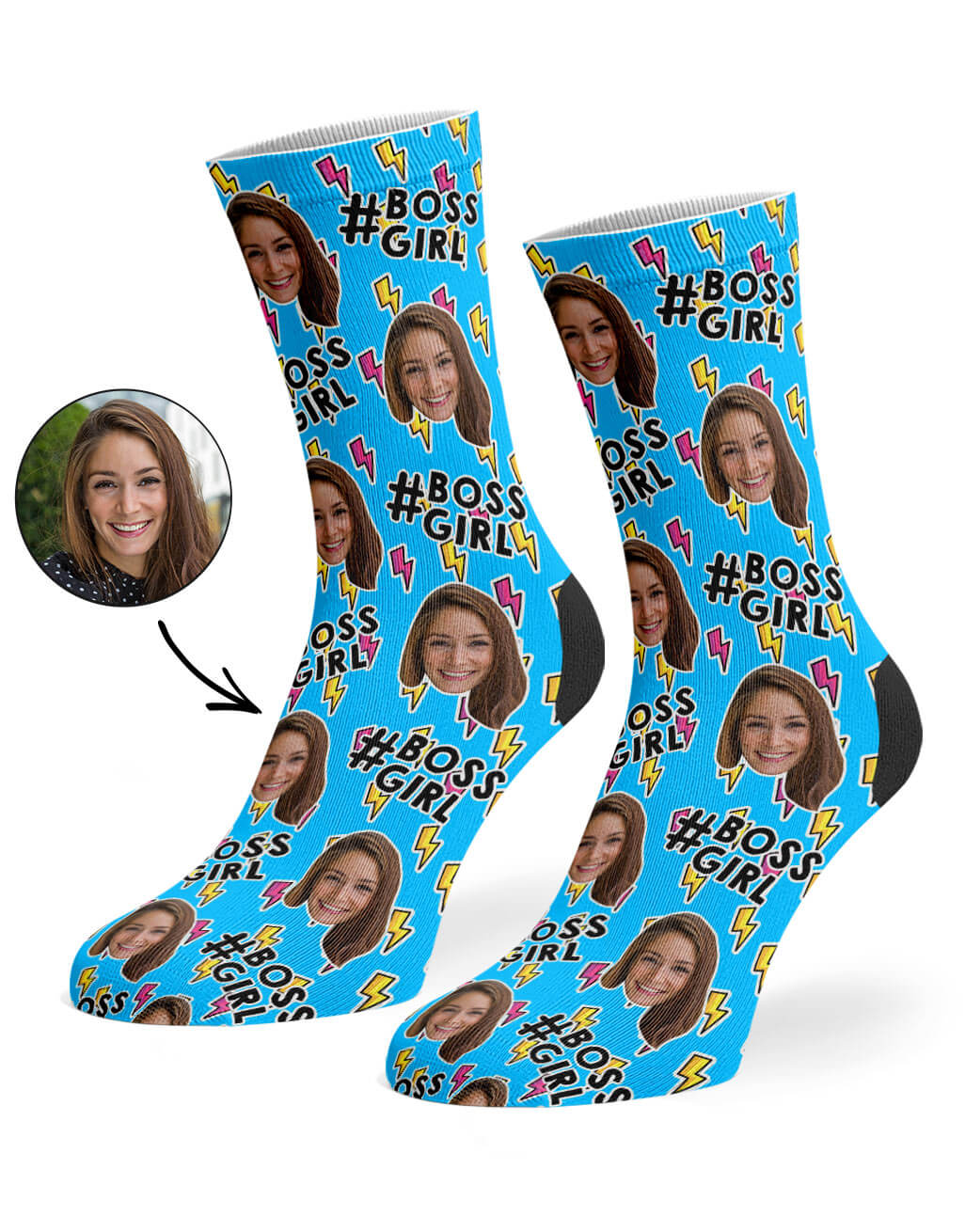 Blue Boss Girl Socks