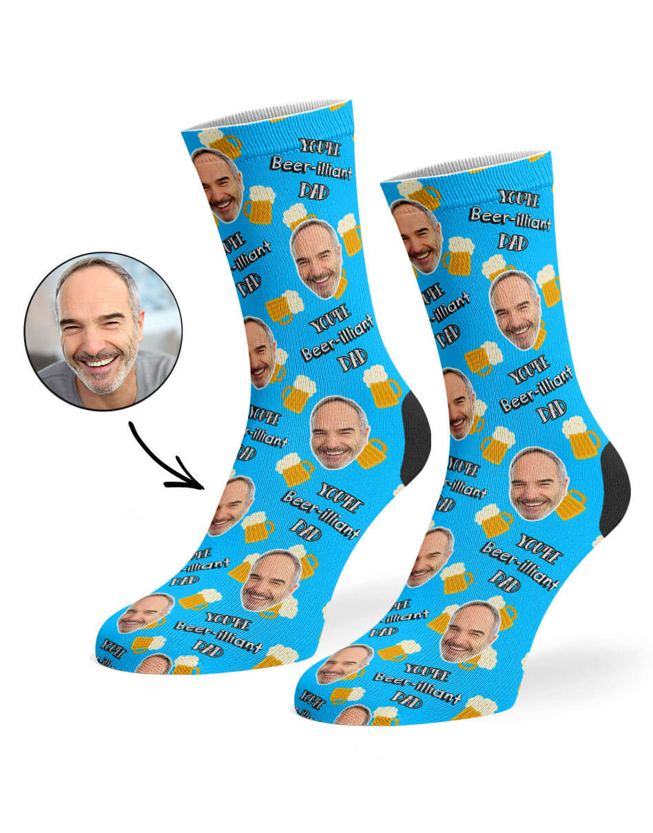 Unique Beer-illiant Dad Socks