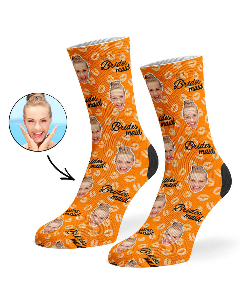 Orange Bridesmaid Socks