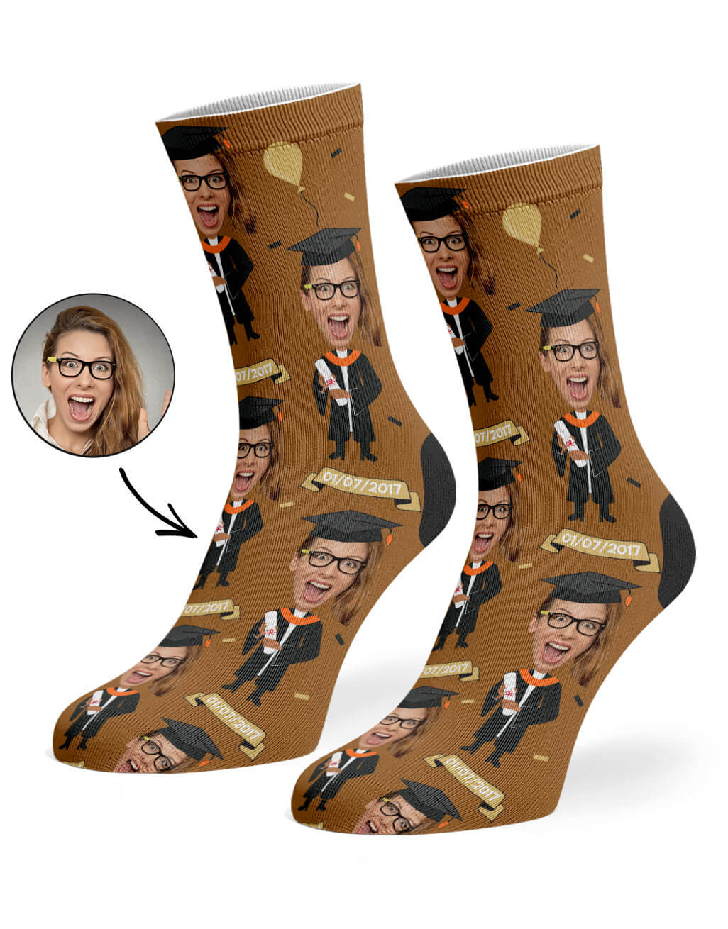 Graduation Photo Socks