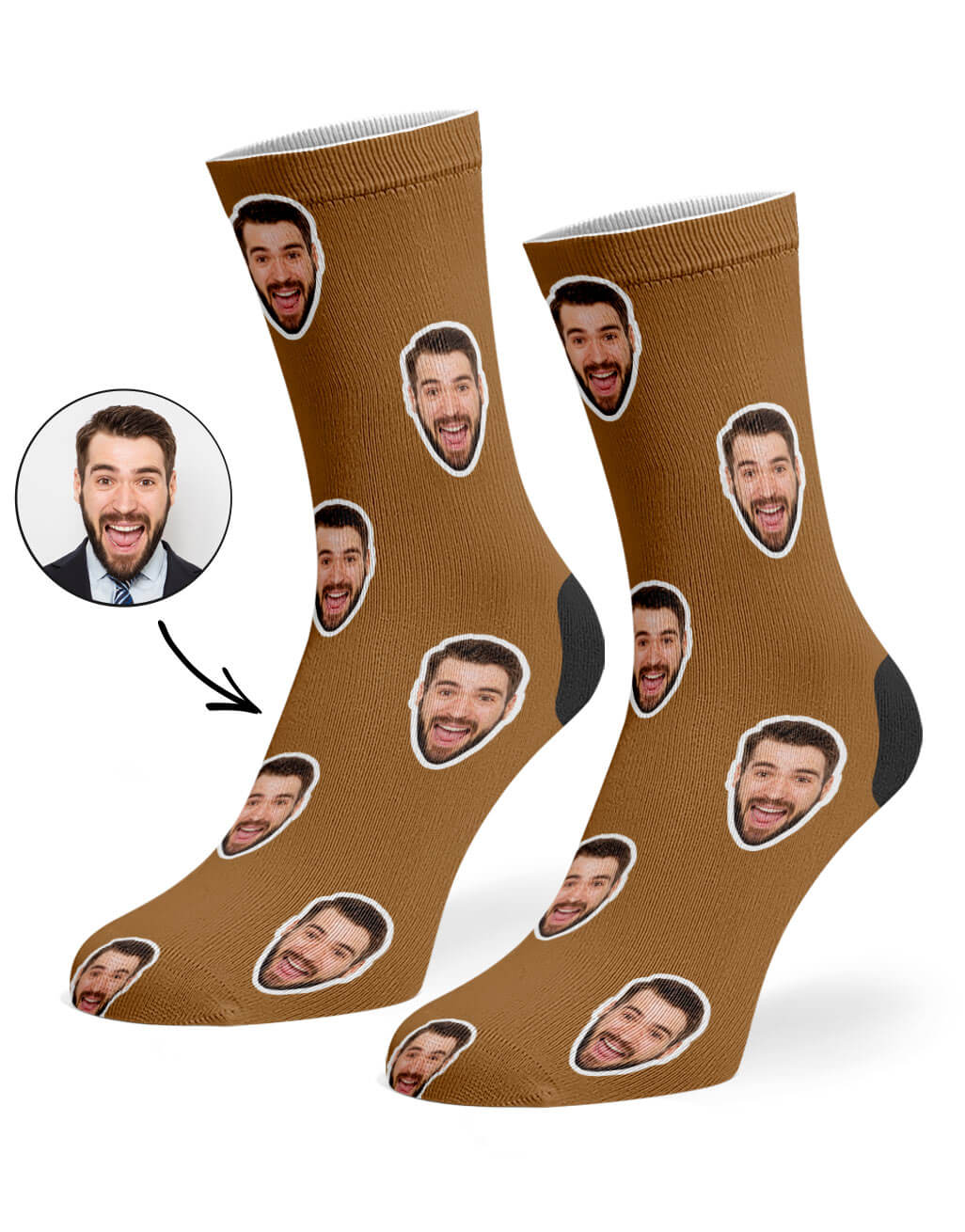 Brown Face Socks