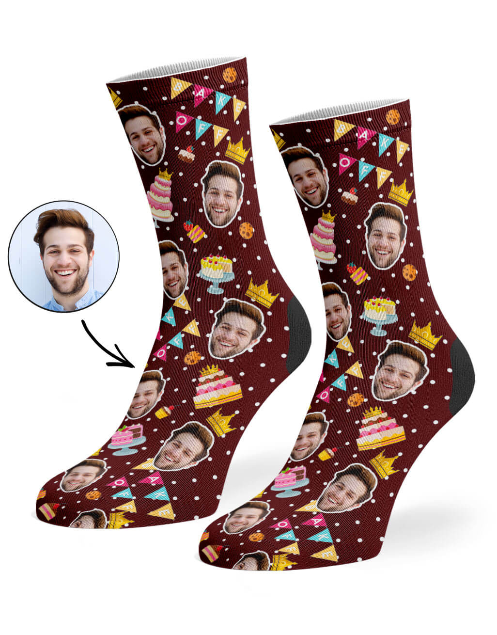 Bake Off King Socks With Your Photo