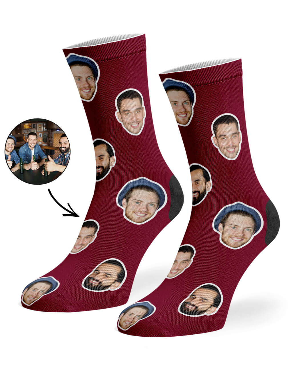 Unique Best Friend Face Socks