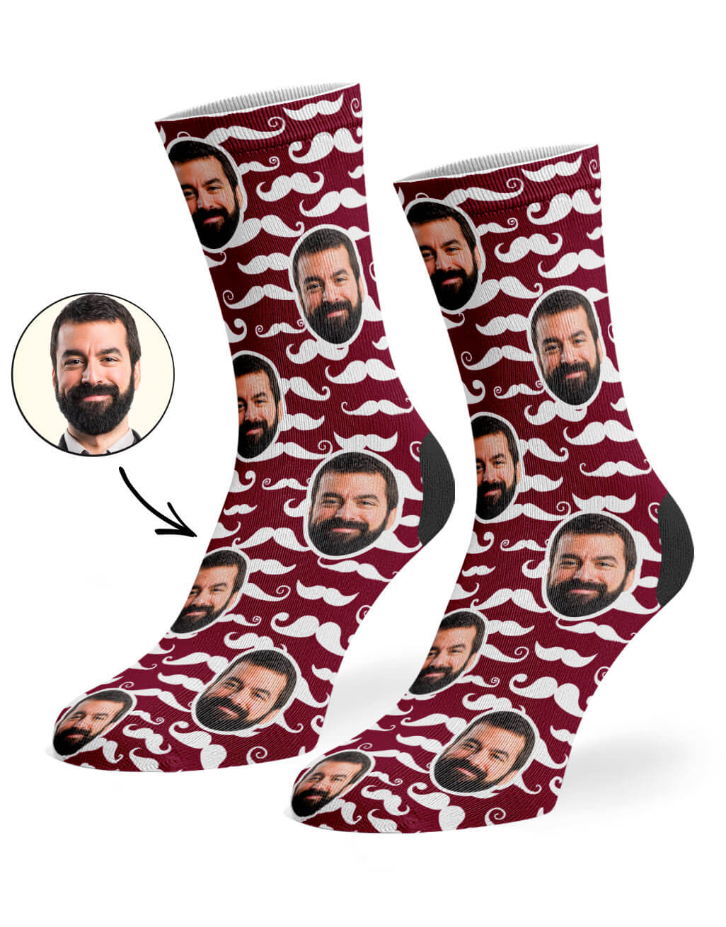 Moustache Pattern Gift Socks