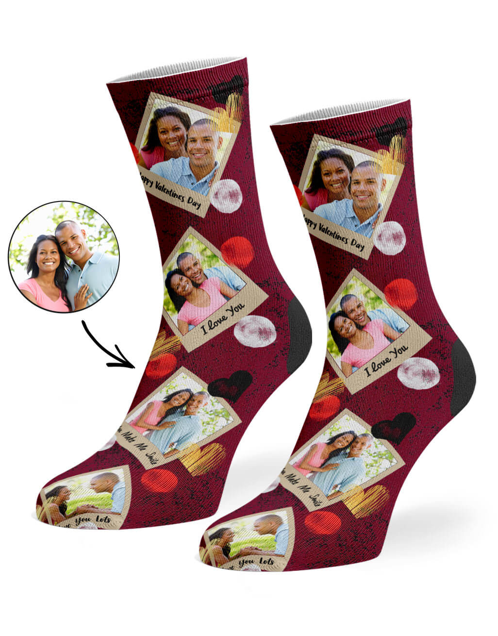 Polaroid Love Face Socks