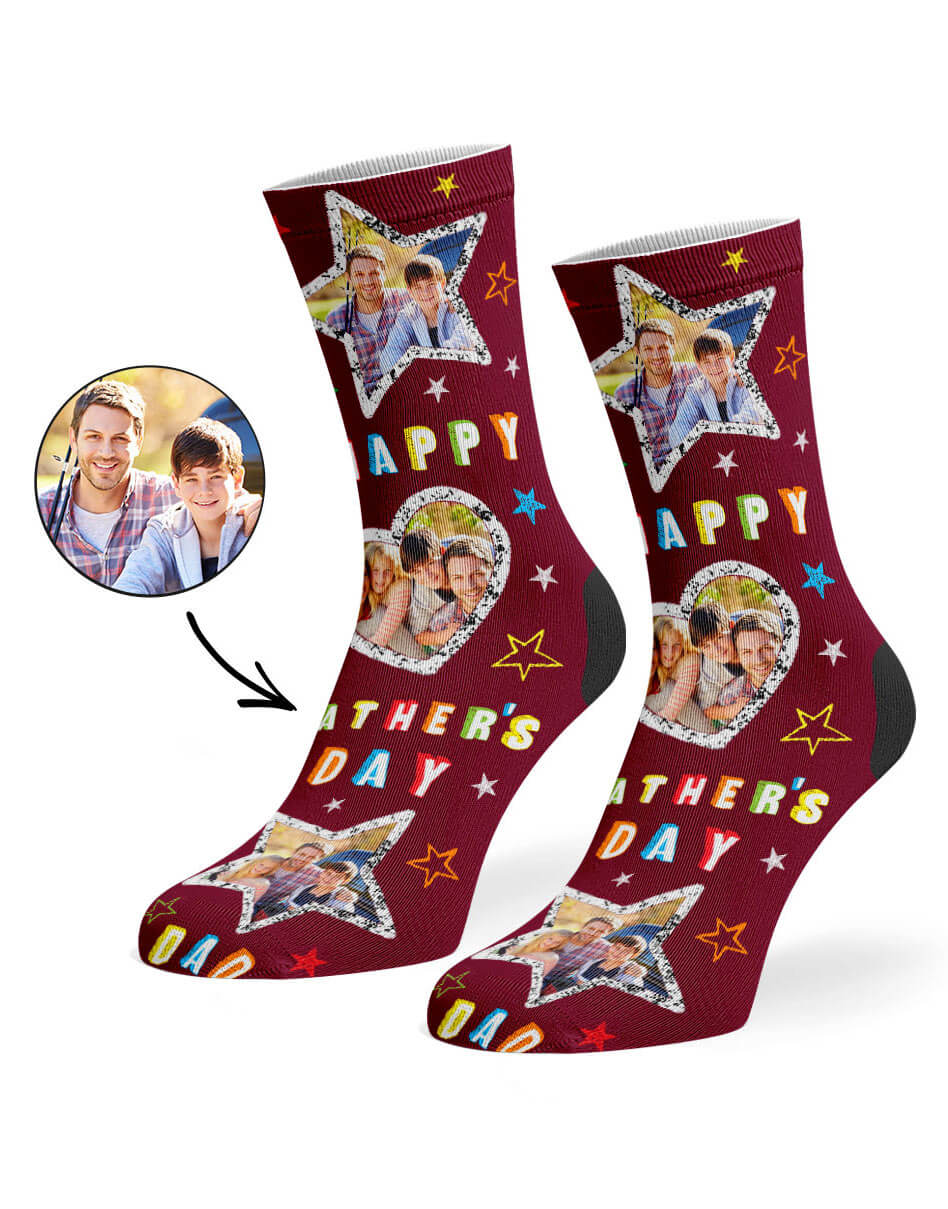 Father's Day Collage Gift Socks