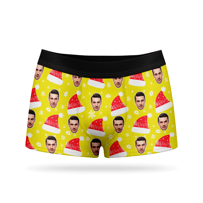 Personalised Naughty List Boxer Shorts