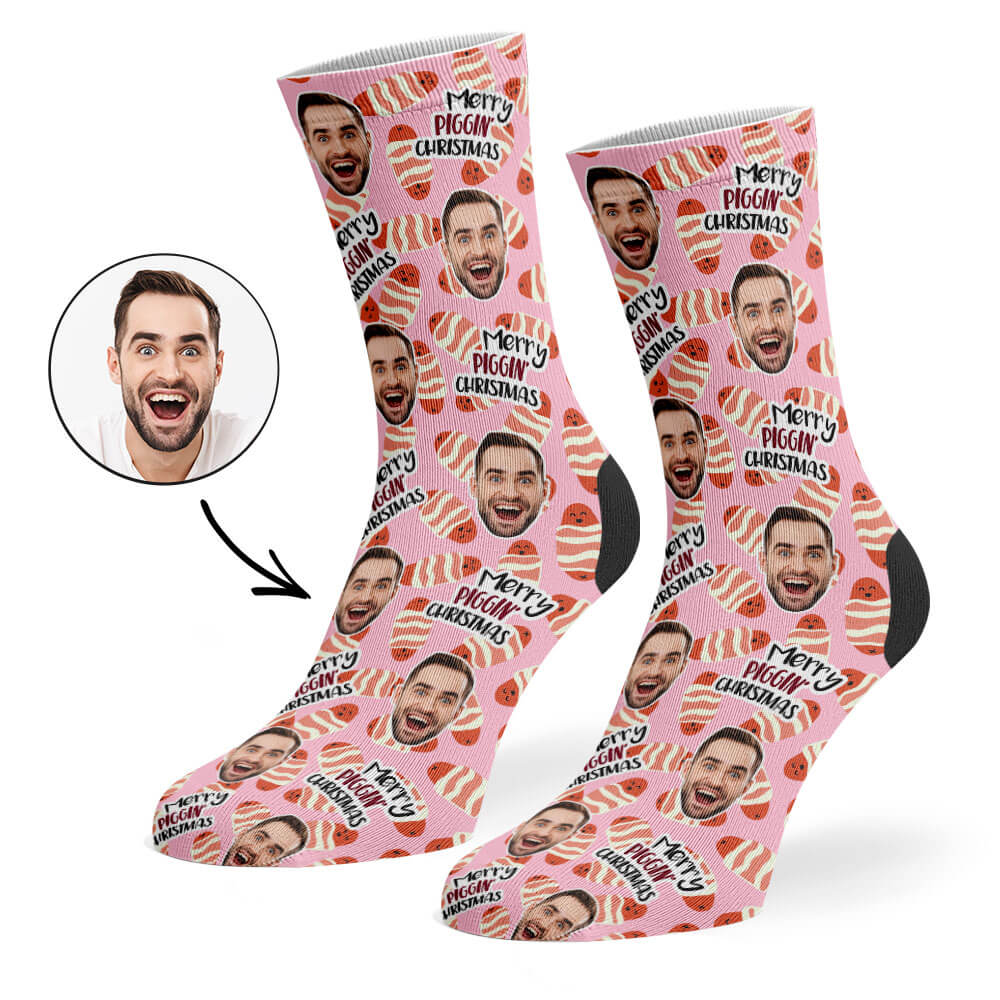 Personalised Merry Piggin' Christmas Socks