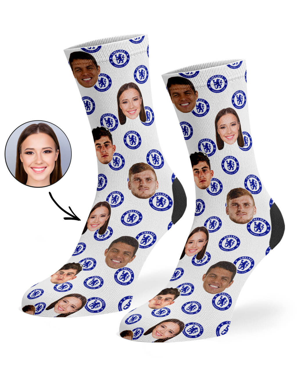 Custom Chelsea Player Crest Socks