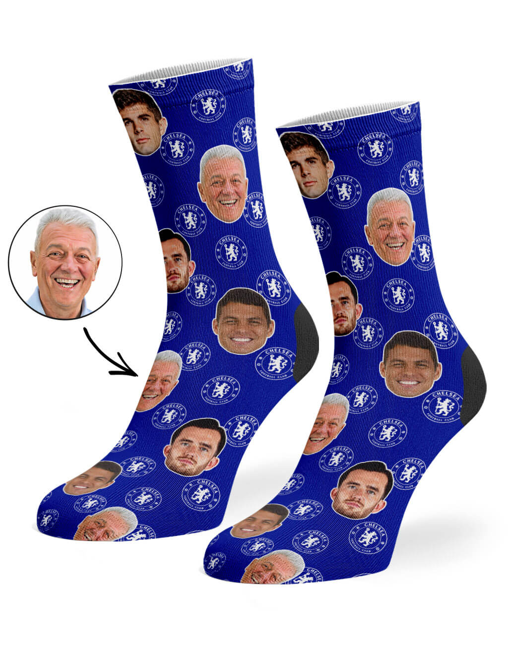 Customised Chelsea Player Crest Socks