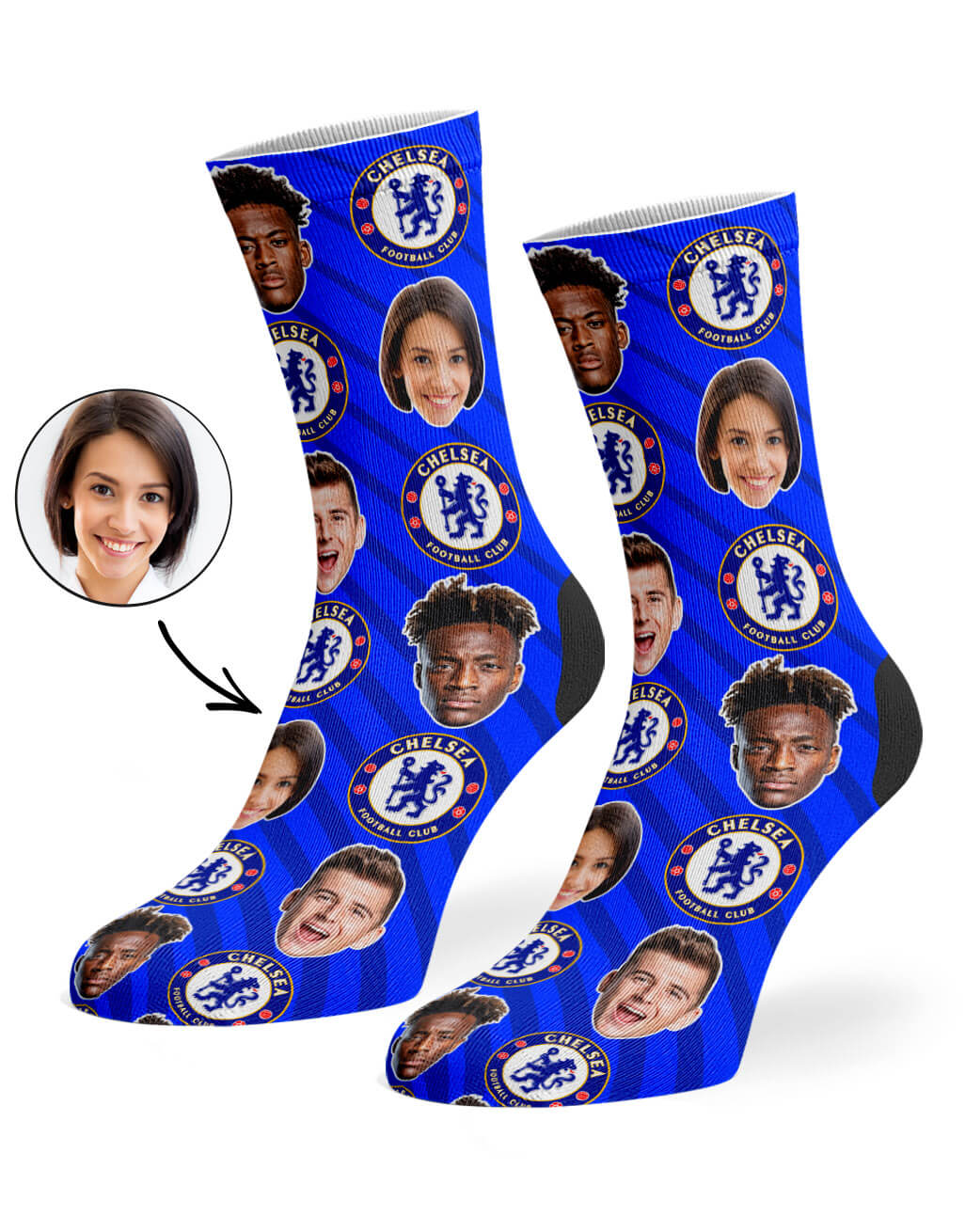 Your Face On Chelsea Player Socks