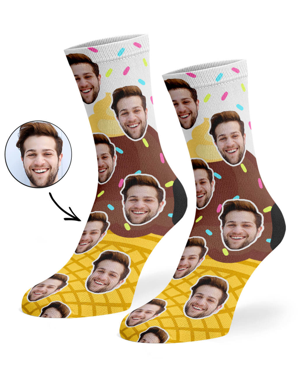 Ice Cream Photo Socks