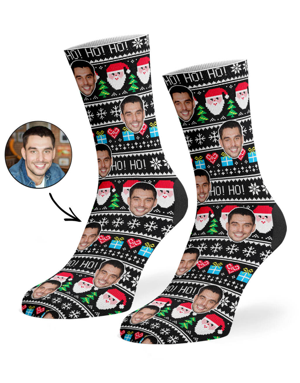 Christmas Nordic Face Socks