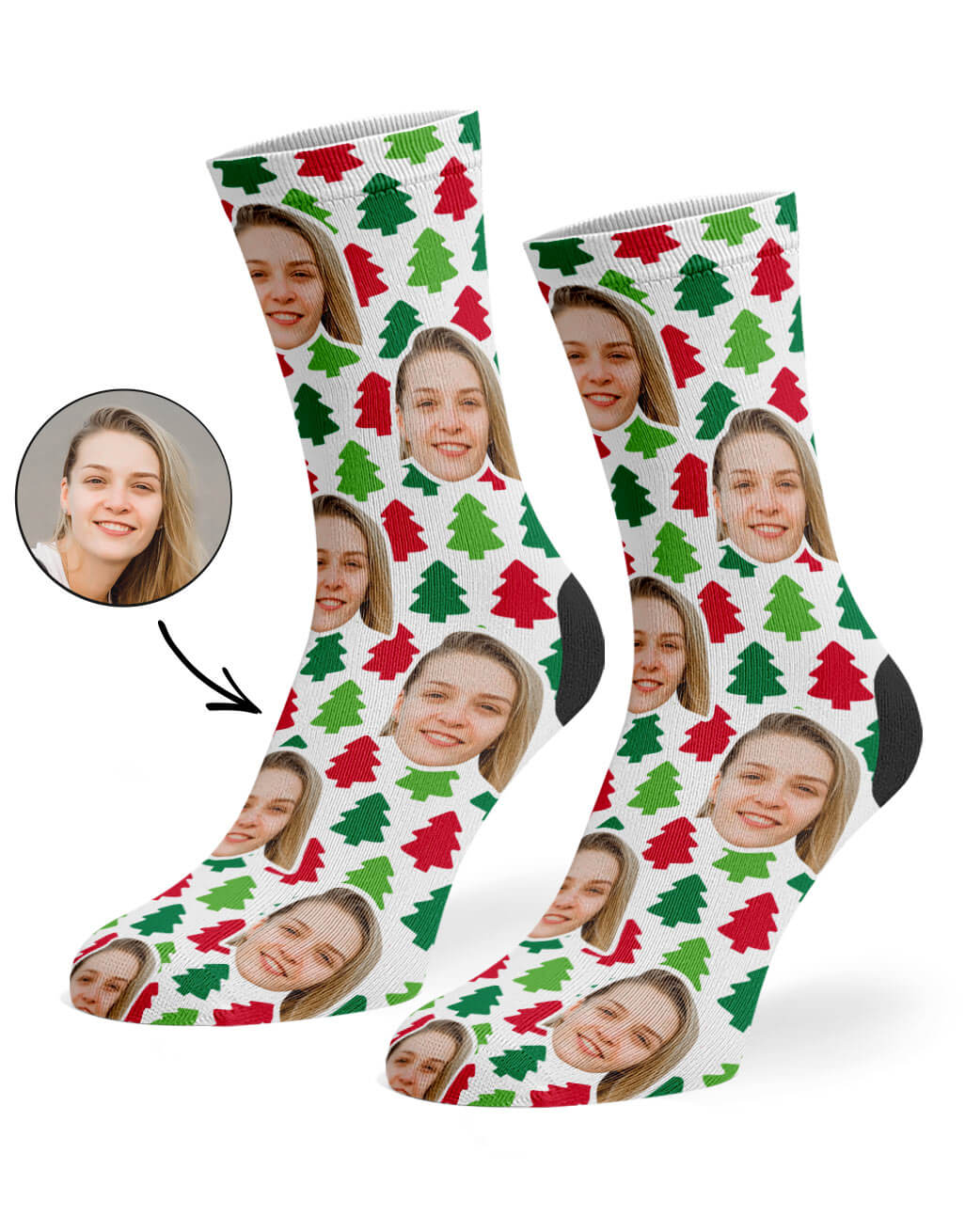 Personalised Christmas Trees Socks