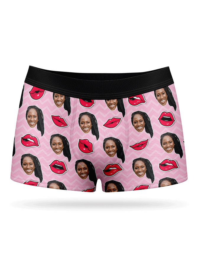 Custom Comic Lips Boxer Shorts