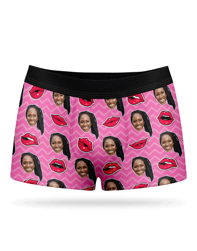 My Photo On Comic Lips Boxer Shorts